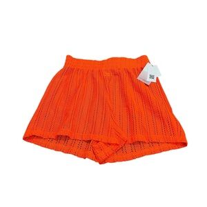 KIWI + PUNCH bright orange knit shorts nwt